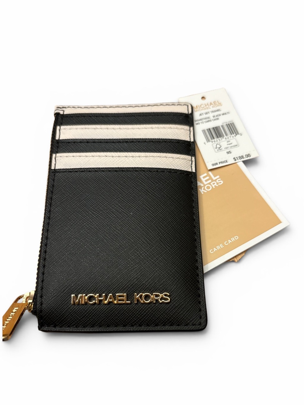 Michael Kors Jet Set Travel Medium Top Zip Card Case NWT
